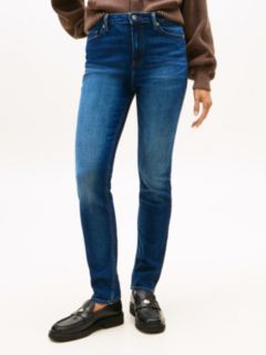 Faded Mid Rise Slim Jeans — Blue 2
