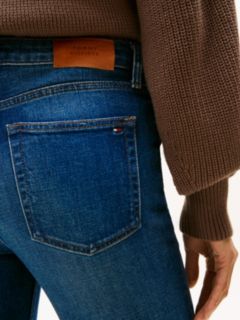 Faded Mid Rise Slim Jeans — Blue 3