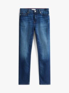 Faded Mid Rise Slim Jeans — Blue 5