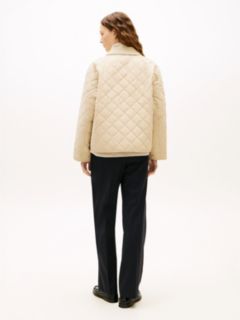 Crest Water Repellent Quilted Mac Coat — Beige 4