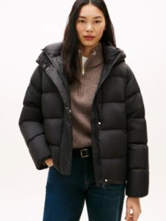 Down Hooded Puffer Jacket — Black 1
