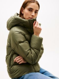 Down Hooded Puffer Jacket — Green 4