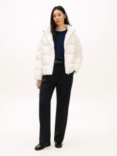 Down Hooded Puffer Jacket — White 3