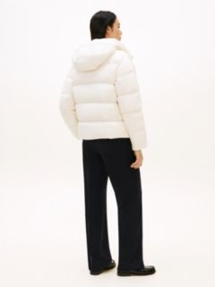 Down Hooded Puffer Jacket — White 4