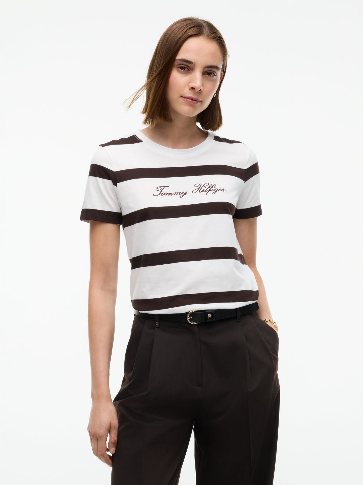 Logo Jersey Crew Neck T-Shirt — White