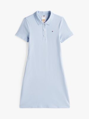 robe polo courte adaptive 1985 collection bleu pour femmes tommy hilfiger