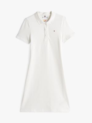 white adaptive 1985 collection mini polo dress for women tommy hilfiger