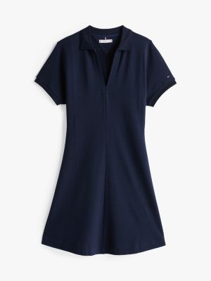 blau adaptive mini-polokleid für damen - tommy hilfiger