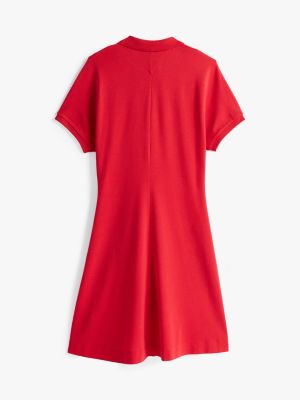 robe polo courte adaptive rouge pour femmes tommy hilfiger