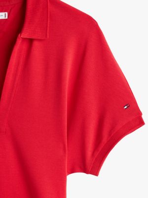 vestito polo adaptive corto rosso da donne tommy hilfiger