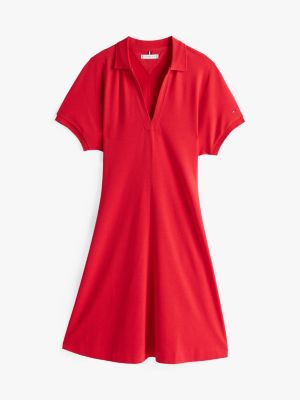 red adaptive mini-polojurk voor dames - tommy hilfiger