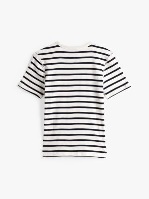 multi adaptive flag embroidery slim t-shirt for women tommy hilfiger