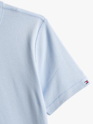 blue adaptive flag embroidery slim t-shirt for women tommy hilfiger