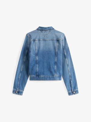 blue adaptive slim denim jacket for women tommy hilfiger