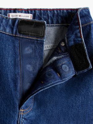 jean ample adaptive taille haute longueur cheville bleu pour femmes tommy hilfiger