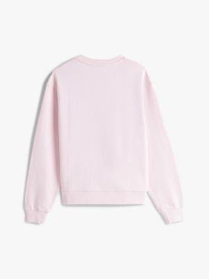 roze adaptive sweatshirt met logo voor dames - tommy hilfiger