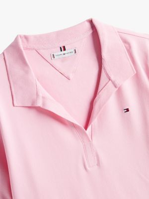 roze adaptive 1985 collection polo voor dames - tommy hilfiger