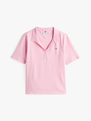 roze adaptive 1985 collection polo voor dames - tommy hilfiger