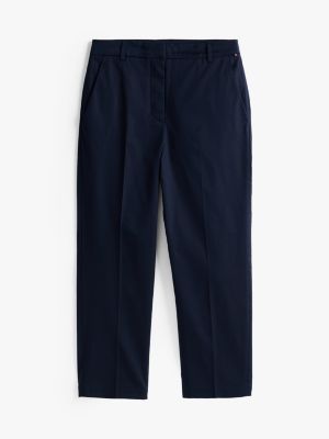 blue adaptive slim cropped chinos for women tommy hilfiger