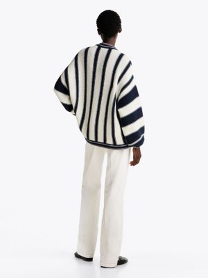 multi mixed stripe relaxed jumper with cashmere for women tommy hilfiger