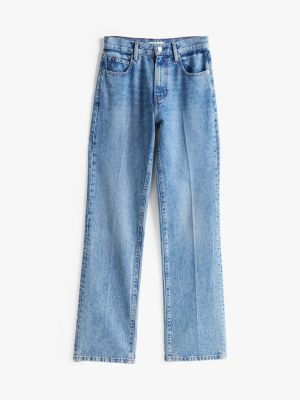 blue high rise relaxed bootcut jeans for women tommy hilfiger