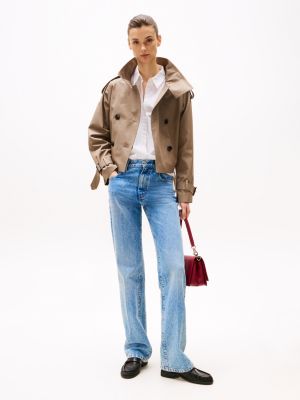 jeans relaxed fit a campana e vita alta blue da donne tommy hilfiger