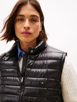 zwart curve ultralichte bodywarmer voor dames - tommy hilfiger