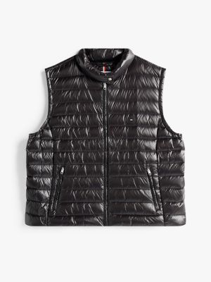 black curve ultra light down gilet for women tommy hilfiger