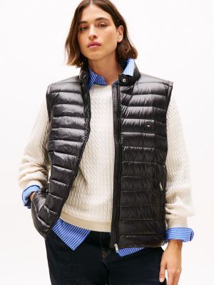 zwart curve ultralichte bodywarmer voor dames - tommy hilfiger