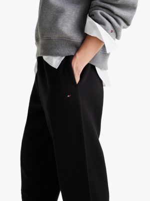 black tapered terry joggers for women tommy hilfiger