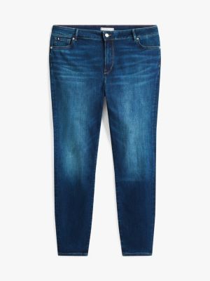 denim curve harlem skinny jeans mit mittelhohem bund für damen - tommy hilfiger