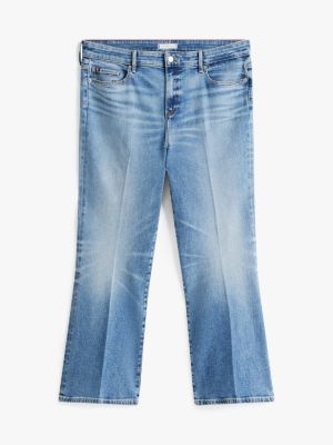 blau curve bootcut jeans mit mittelhohem bund für damen - tommy hilfiger