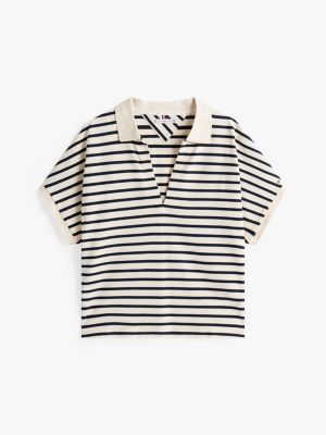 multi curve relaxed polo shirt for women tommy hilfiger