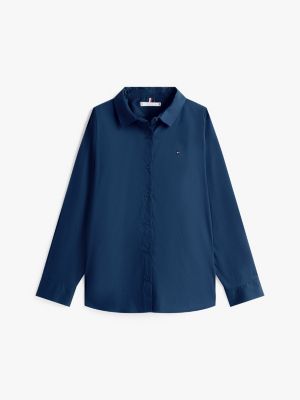 blau curve regular fit bluse für damen - tommy hilfiger