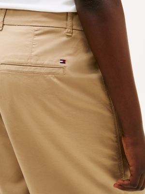 brown curve relaxed chino shorts for women tommy hilfiger