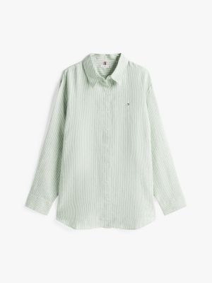 chemise curve décontractée en lin plusieurs couleurs pour femmes tommy hilfiger