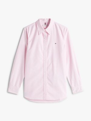 camicia oxford relaxed fit multicolore da donne tommy hilfiger