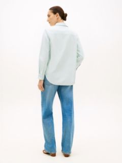 Relaxed Fit Yarn Dyed Oxford Shirt — Beige 4