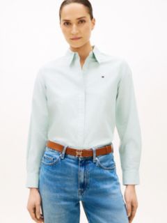 Relaxed Fit Yarn Dyed Oxford Shirt — Beige 1