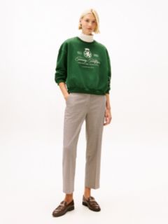 TH Crest Embroidery Relaxed Sweatshirt — Green 3