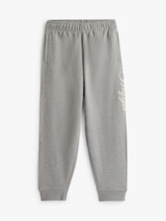 Logo Embroidery Cuffed Joggers — Grey 5