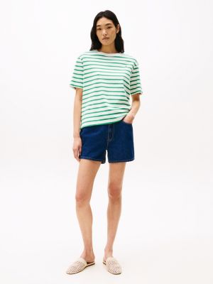 multi logo relaxed t-shirt for women tommy hilfiger