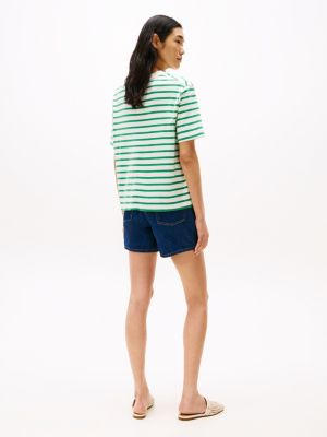 multi logo relaxed t-shirt for women tommy hilfiger