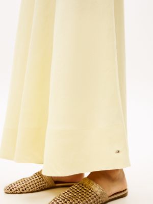 yellow linen blend maxi dress for women tommy hilfiger