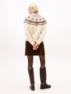 Fair Isle Relaxed Soft Wool Jumper — Beige 4