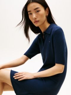 Soft Wool Fit And Flare Mini Dress — Blue 3