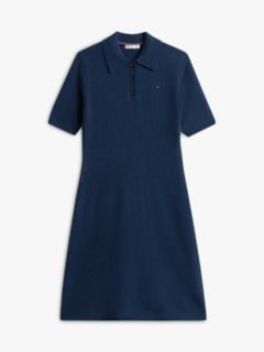 Soft Wool Fit And Flare Mini Dress — Blue 5