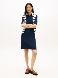 Soft Wool Fit And Flare Mini Dress — Blue 1