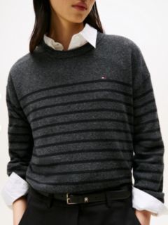Relaxed Fit Soft Wool Jumper — Grey 2