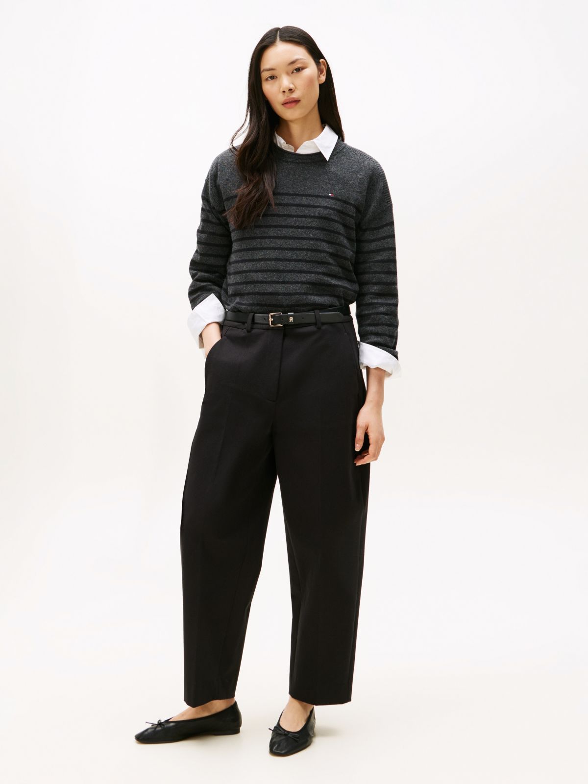 Relaxed Fit Soft Wool Jumper — Grey